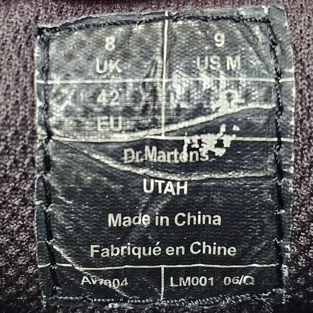 Dr. Martens Utah Brown Leather Slip On Loafers Men's 9 AirWair Lug‎ Sole Shoes